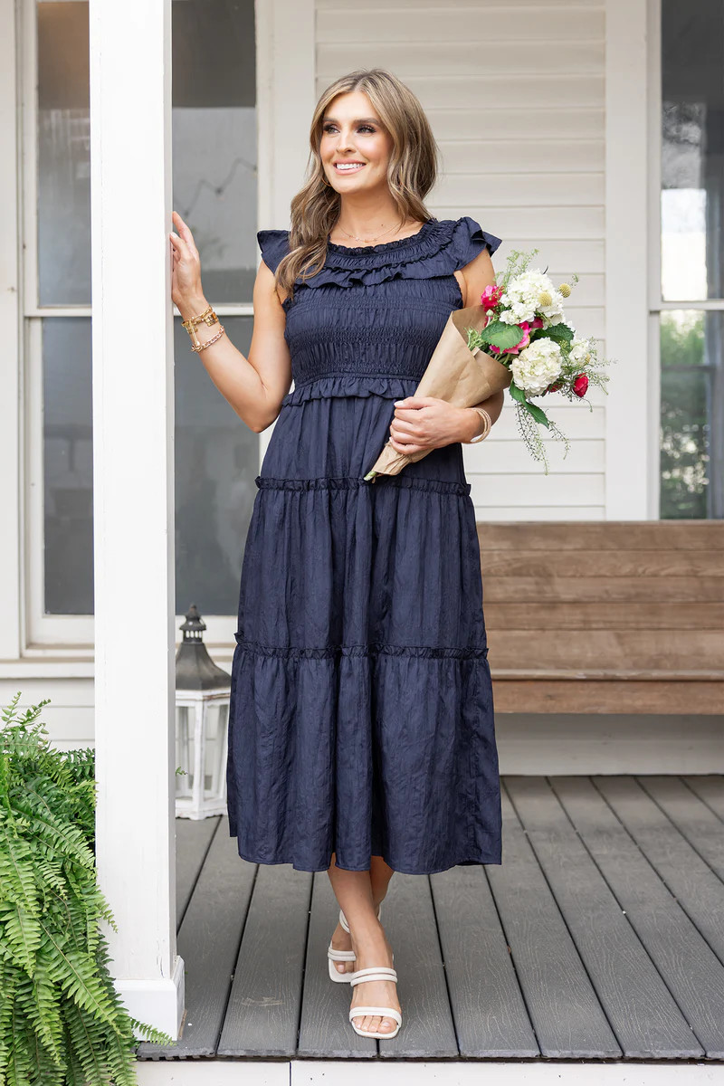 Ebby Dress- Navy | Avara