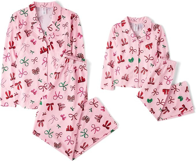 The Children's Place,Unisex Baby,Mommy and Me Matching Christmas 2 Piece Pajama Sets, Button Up,H... | Amazon (US)