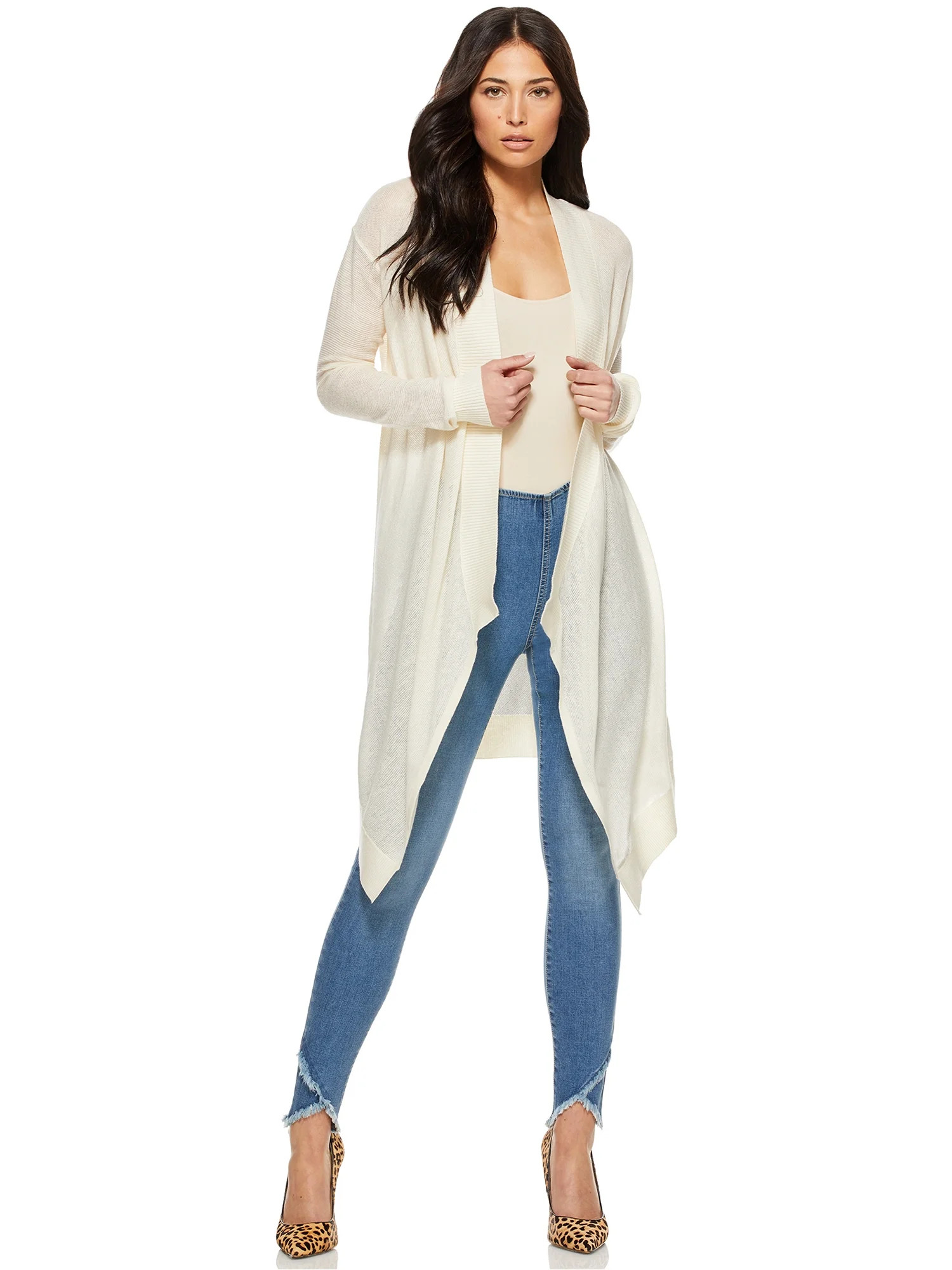 Sofia Jeans by Sofia Vergara Women’s Waterfall Cardigan - Walmart.com | Walmart (US)