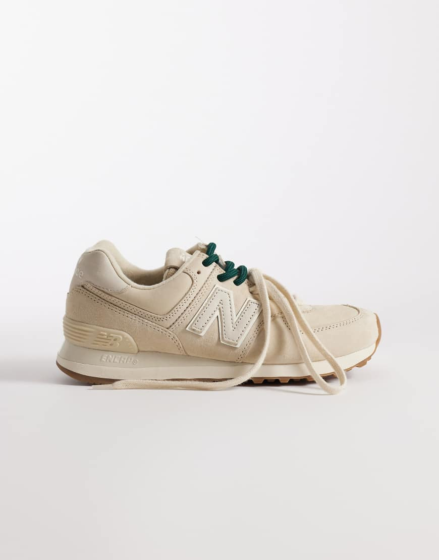 New Balance 574 trainers in beige suede-Neutral | ASOS (Global)