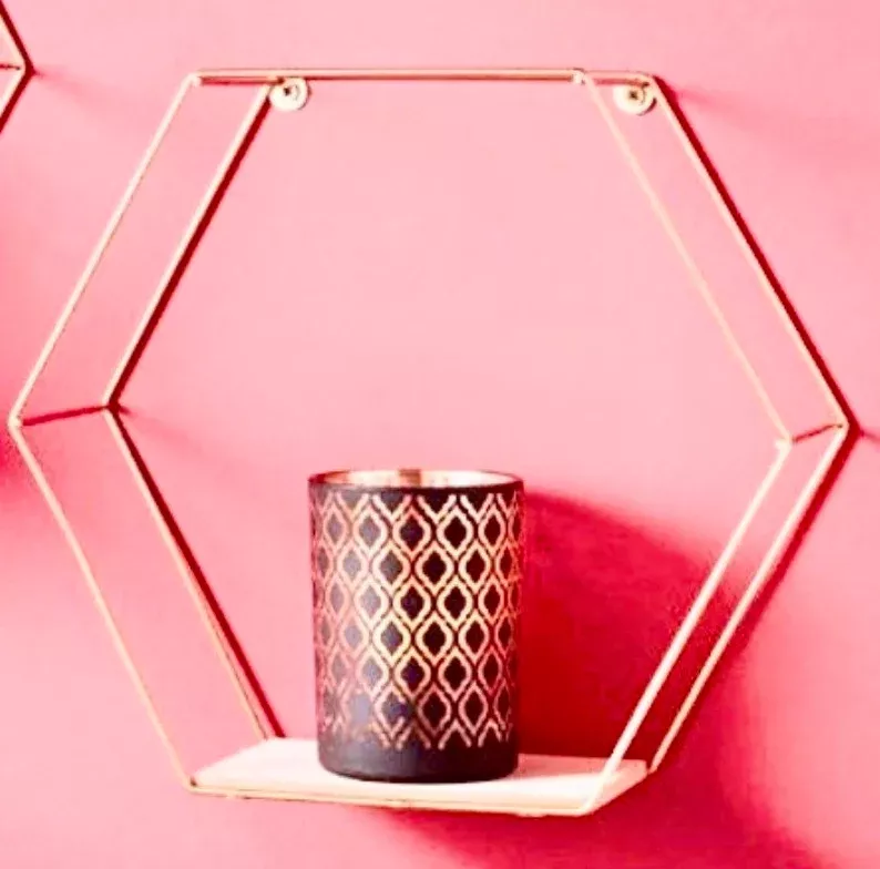 Hexagon Floating Wall Shelf Gold … curated on LTK