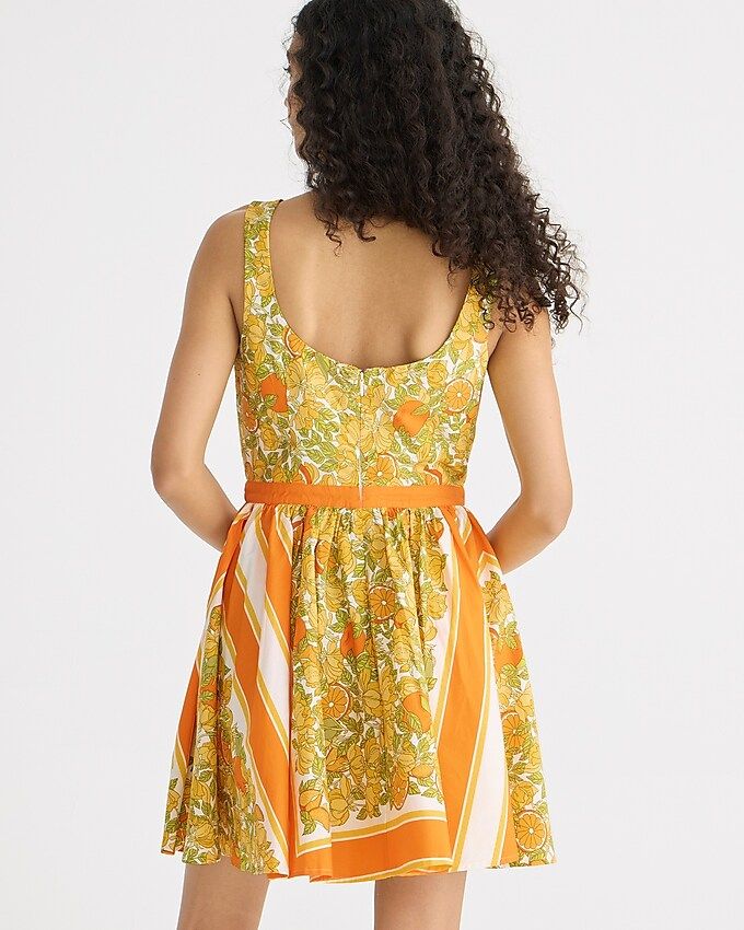 Stefania dress in limone scarf print | J.Crew US