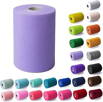 Craft And Party, Tulle Fabric Roll 6" by 100 Yards (300 ft) Lavender Fabric Tulle Spool for DIY T... | Amazon (US)