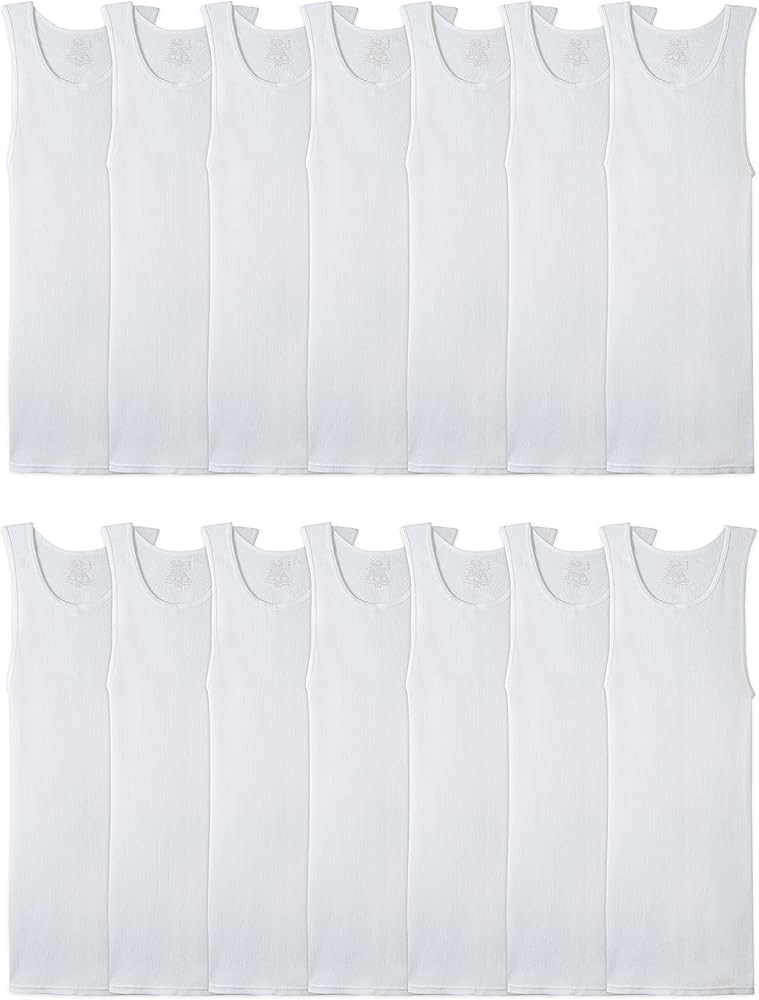 Fruit of the Loom Men's Sleeveless Tag Free Moisture Wicking Tank A-Shirt | Amazon (US)