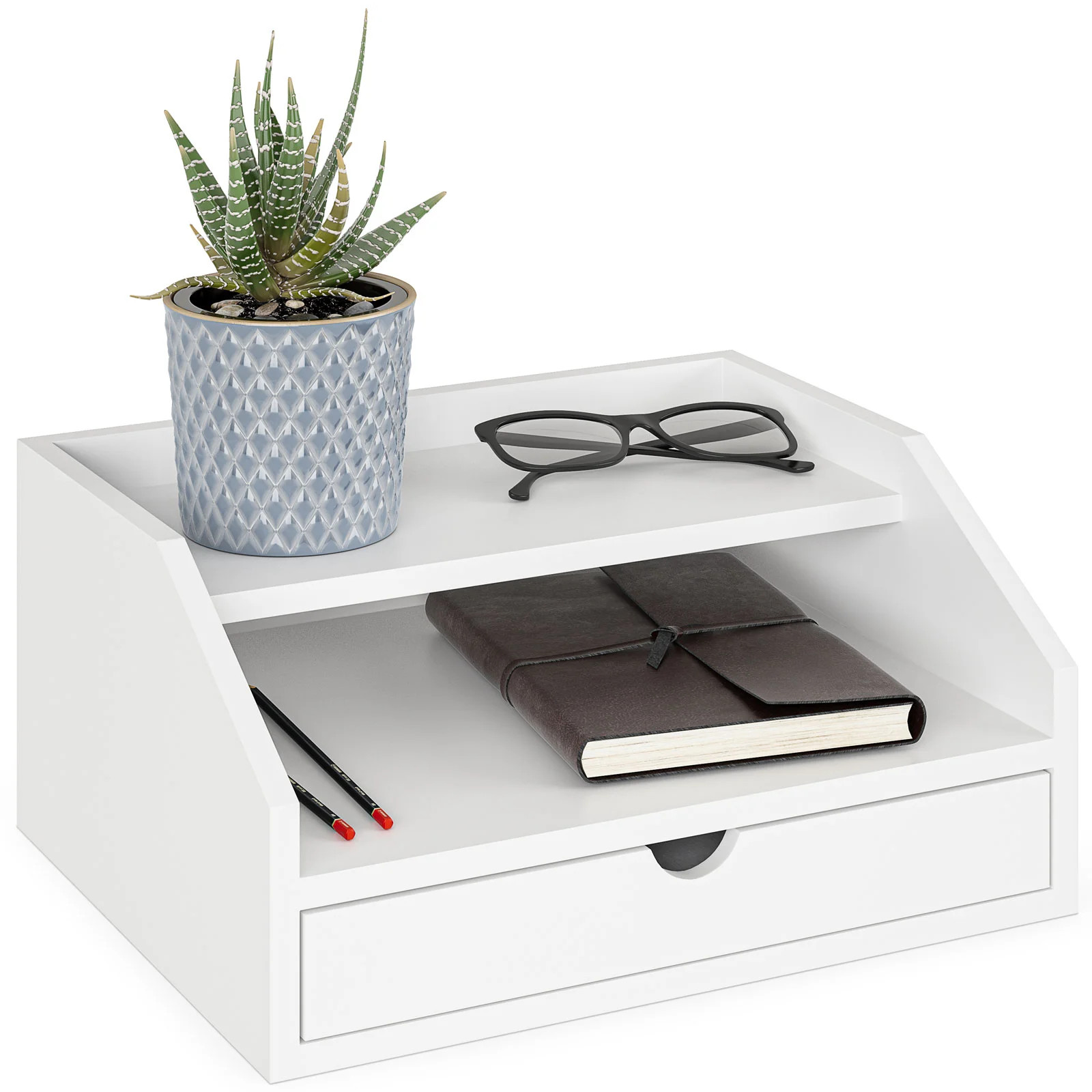Mason 3 Tier Desk Organizer with Drawer | Wayfair North America