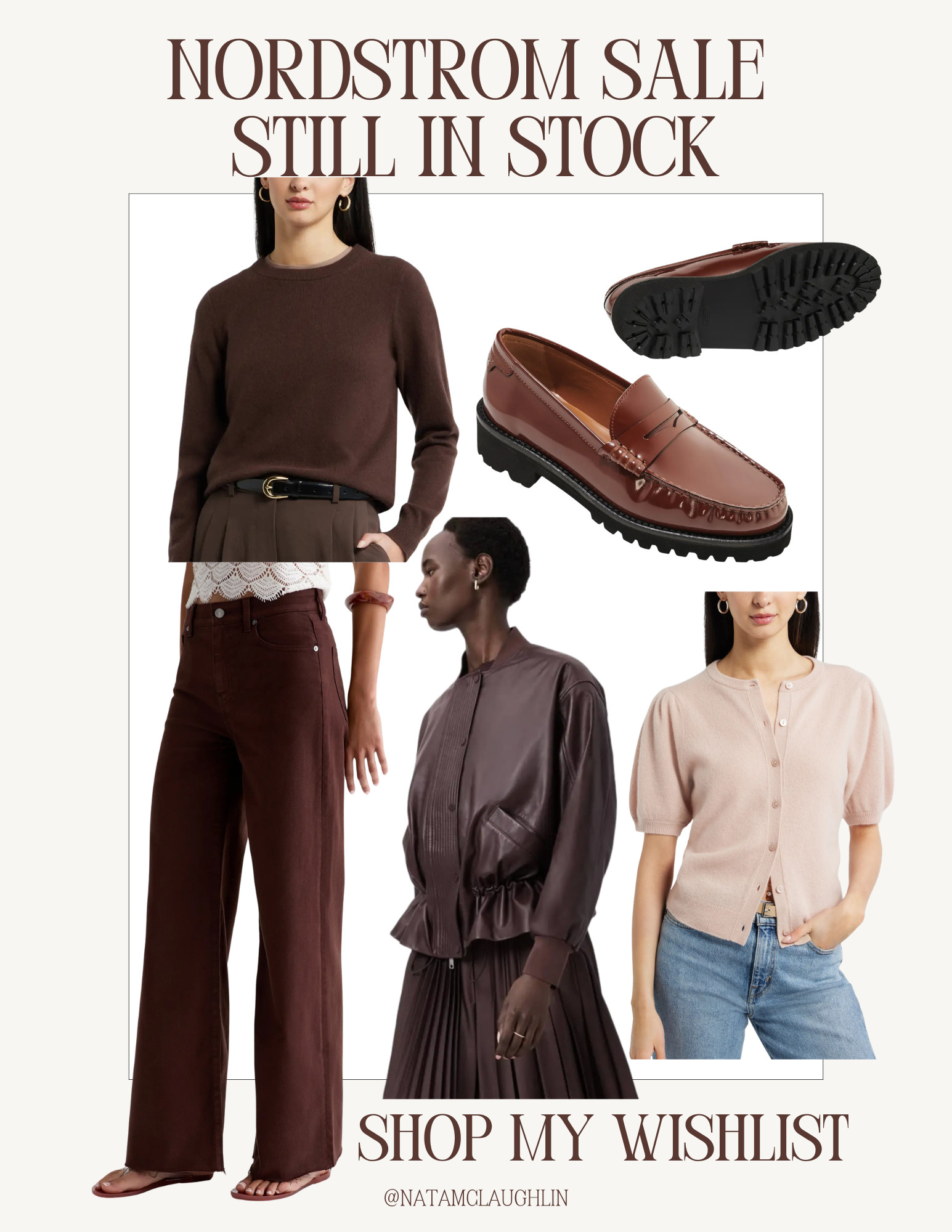What's left in the Nordstrom Sale that I love. Loafers, leather jacket, cashmere sweater, brown jeans 

 #LTKmomlife #LTKOver40 #LTKSaleAlert