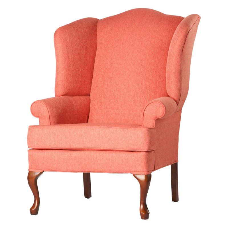 Comfort Pointe Crawford Coral Fabric Wing Back Chair - Walmart.com | Walmart (US)