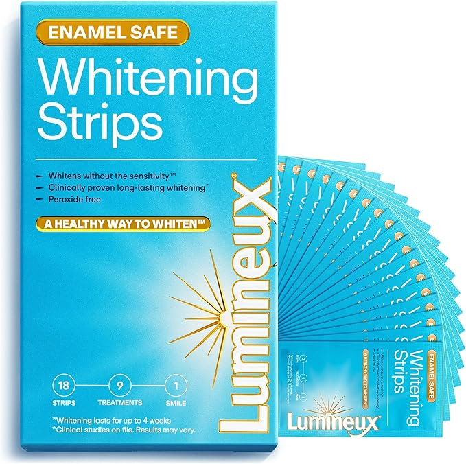 Lumineux Teeth Whitening Strips 9 Treatments – Peroxide Free - Enamel Safe for Whiter Teeth - W... | Amazon (US)