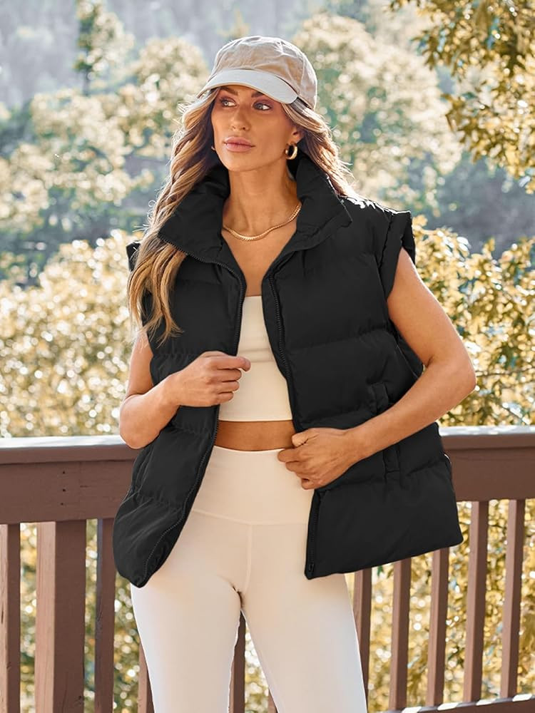 AUTOMET Womens Puffer Vests Fall Fashion Jackets Puffy Outfits 2026 Trendy Sleeveless Coats Outer... | Amazon (US)