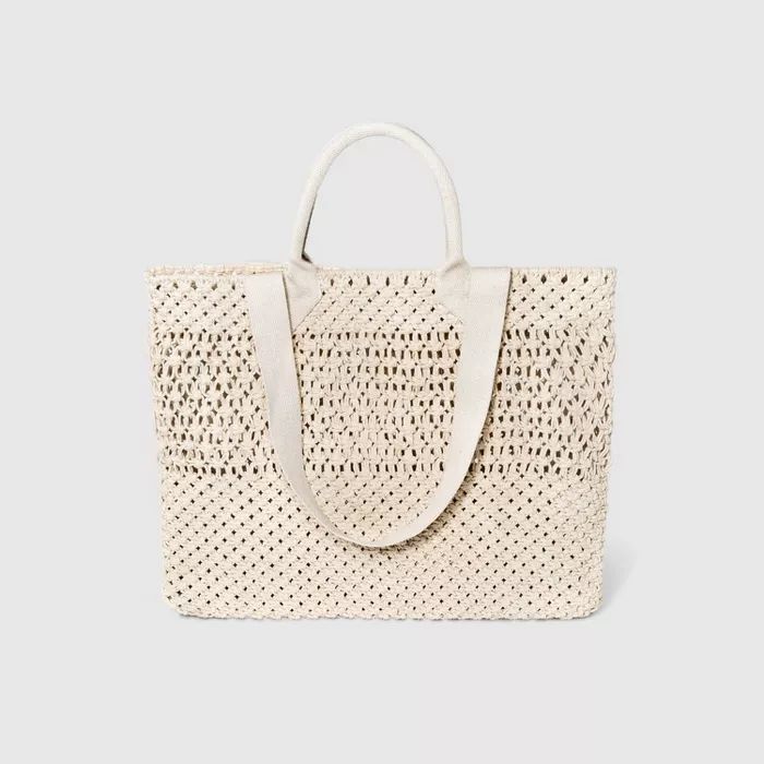 Circle Handle Crochet Tote Handbag - A New Day™ | Target