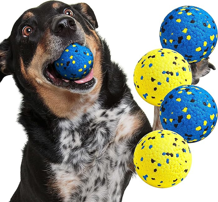 Dog Balls Tennis Ball Toys Dog Toys for Aggressive Chewers Durable Teething Chew Toys Water Toy F... | Amazon (US)