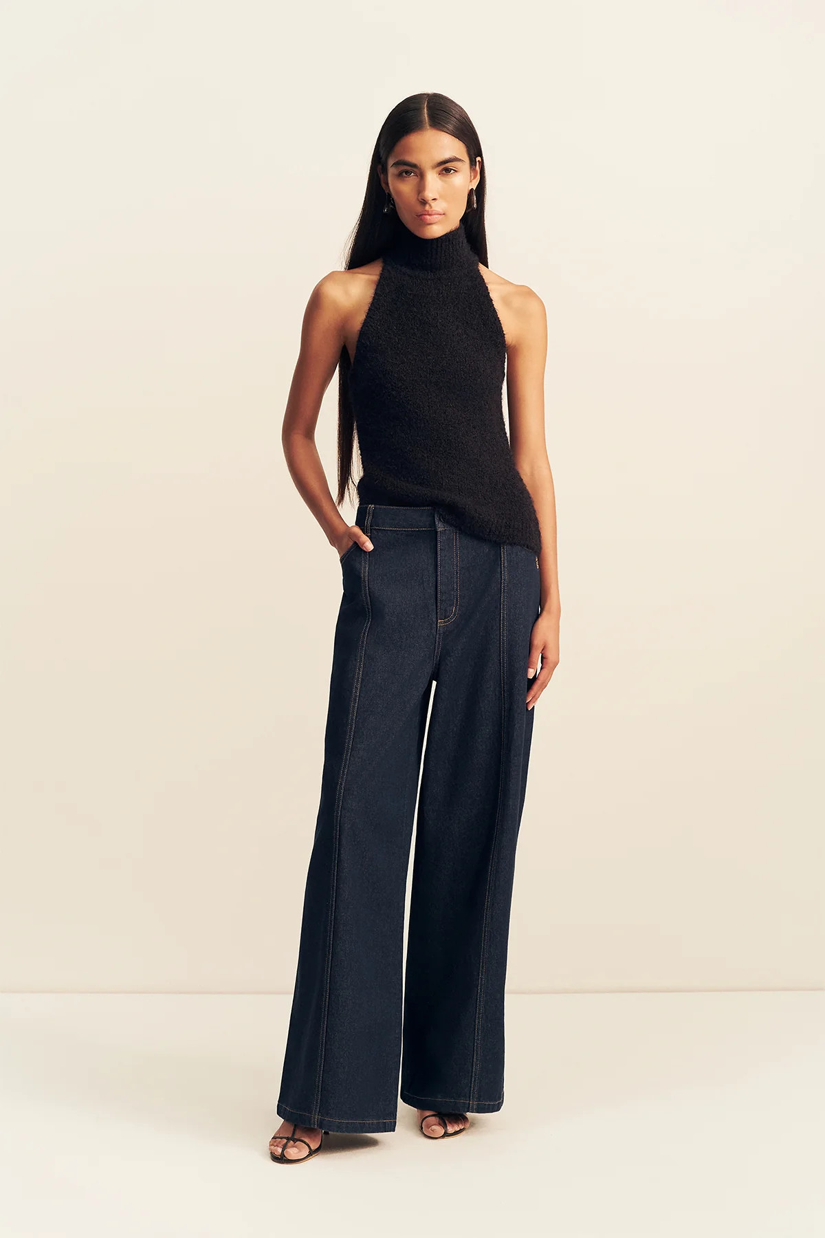 Korine Racer Back Top | Black | Tops | Shona Joy | Shona Joy