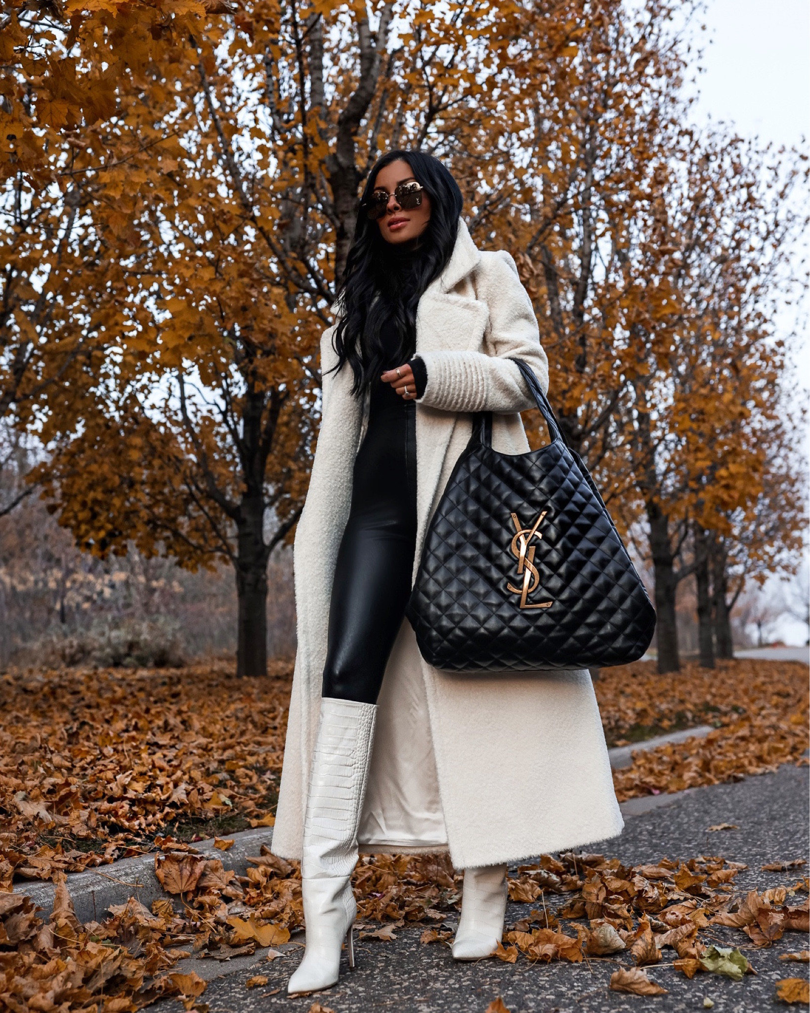 Wrap Coat and Sneakers - Steffy's Style