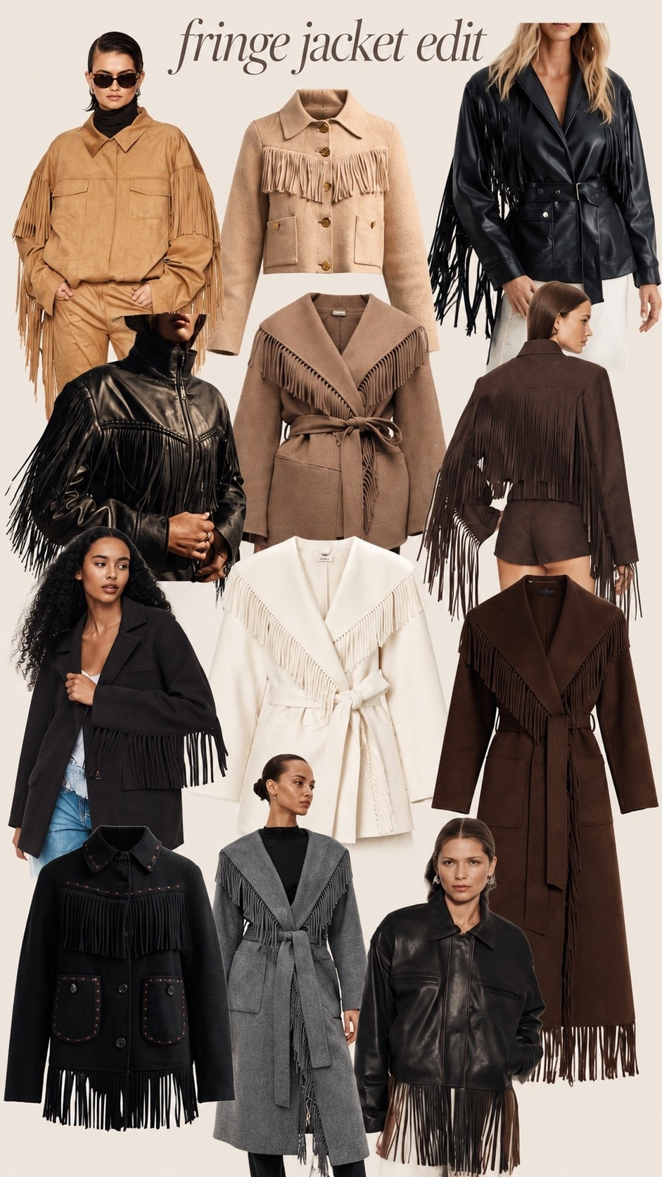 Fringe jacket edit! The trend of the season that’s so wearable and adds so much texture to your looks!