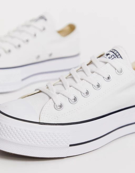 Converse Chuck Taylor All Star Ox Rise sneakers in white | ASOS (Global)