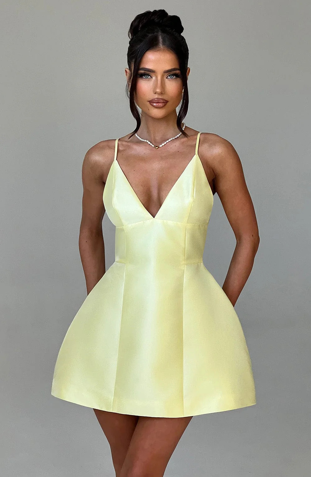 Nicole Mini Dress - Lemon | Babyboo (global)