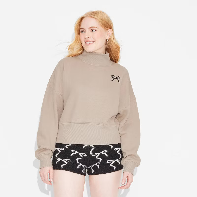 Women's Mock Turtleneck Sweatshirt - Wild Fable™ | Target