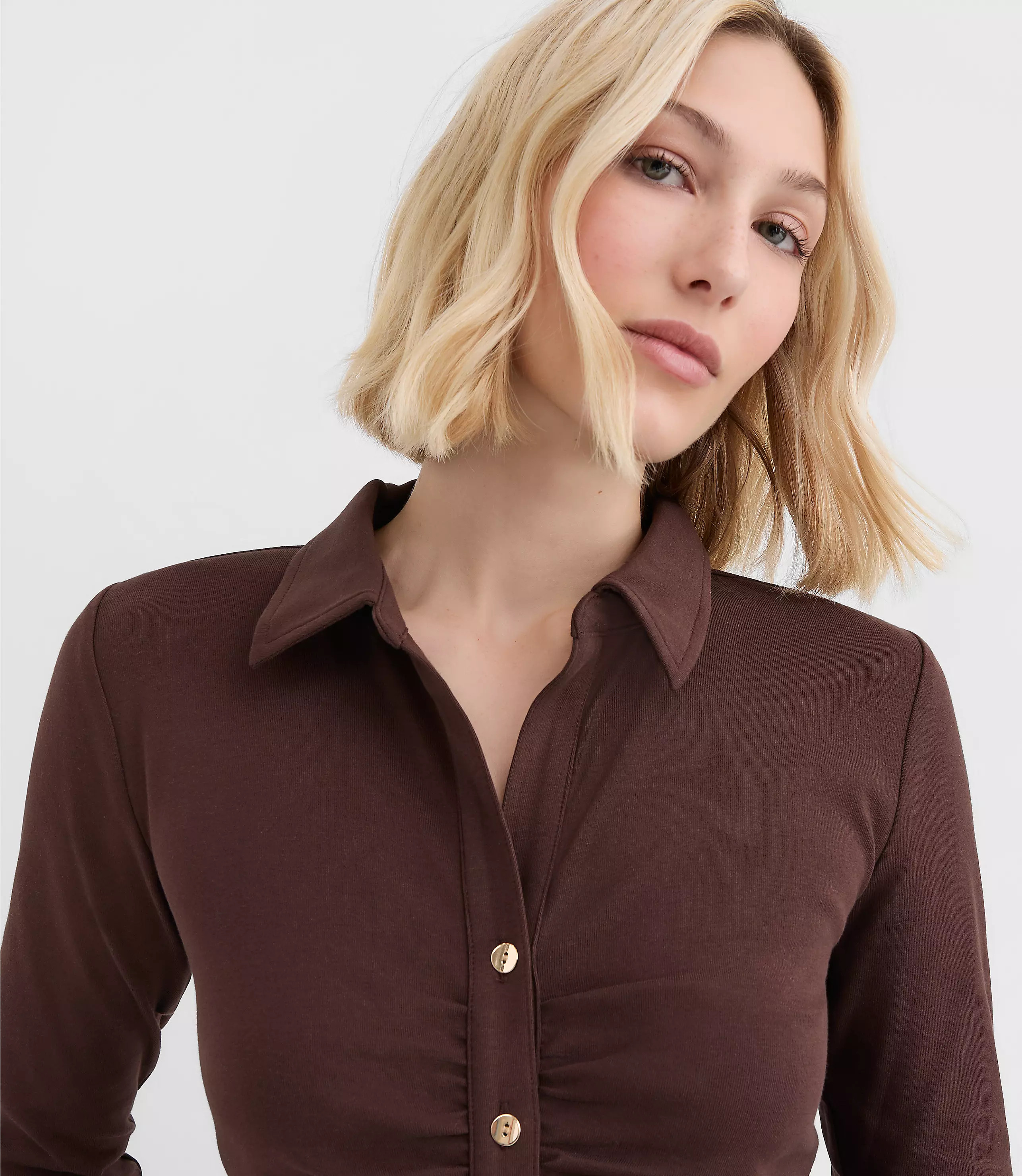 Ruched Shirt | LOFT