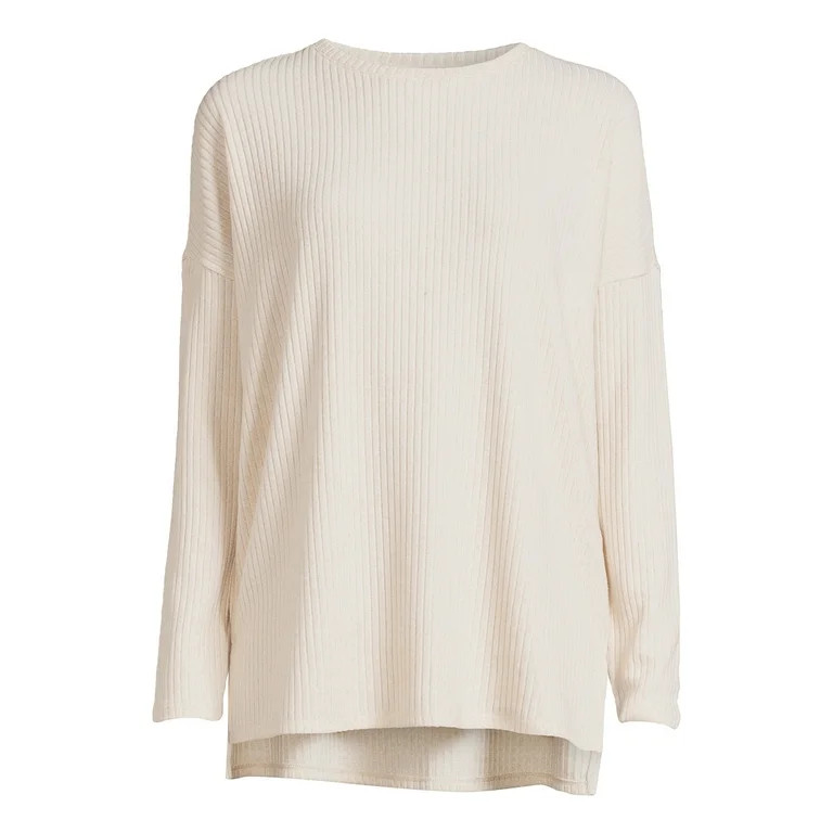 Time and Tru Women's Ribbed Tunic Top, Sizes S-XXXL | Walmart (US)