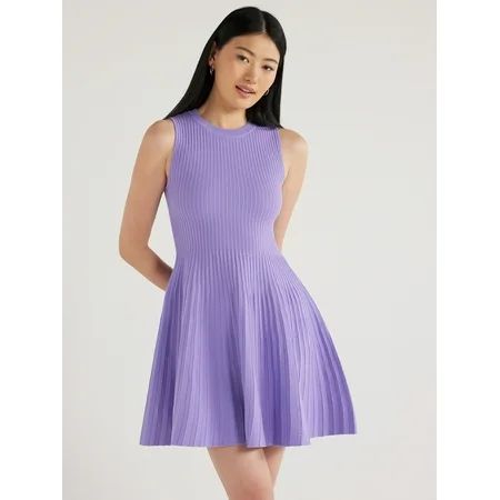 Scoop Women s Striped Mini Sweater Dress Sizes XS-XXL | Walmart (US)