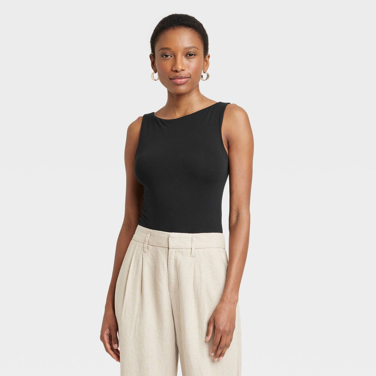 Women's Slim Fit Bodysuit - A New Day™ Black XS | Target
