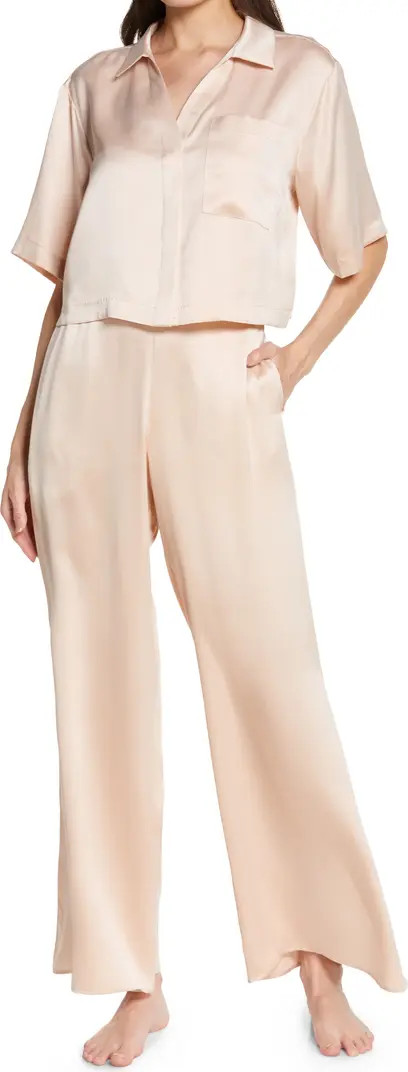 High Waist Washable Silk Pajamas | Nordstrom
