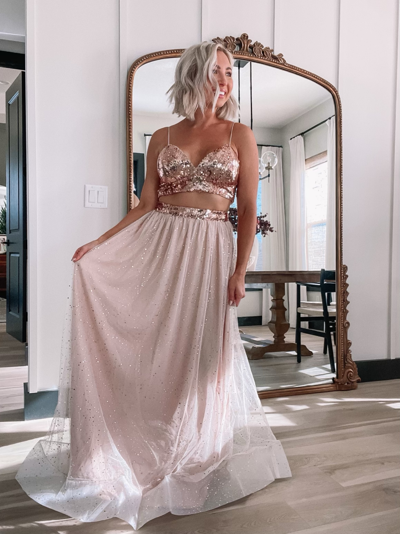 Red Dress Holiday Two-Piece Dress wearing size small. Use code HOLIDAY30 for 30% Off.  #HolidayOutfit #HolidayDress #NewYearsEveOutfit #SequinDress

#LTKSeasonal #LTKstyletip #LTKHoliday