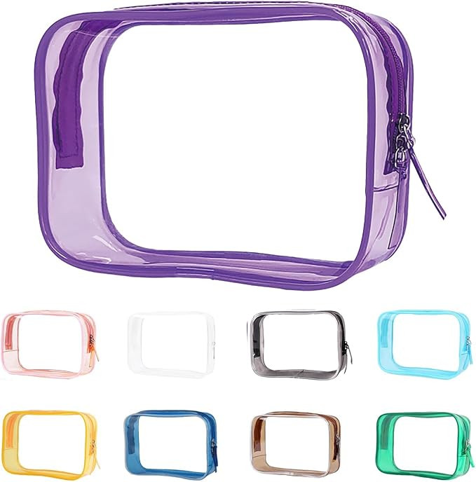 Buminee Clear Travel Toiletry Bag, Lightweight Transparent TSA Cosmetic Pouch, Multipurpose For T... | Amazon (US)