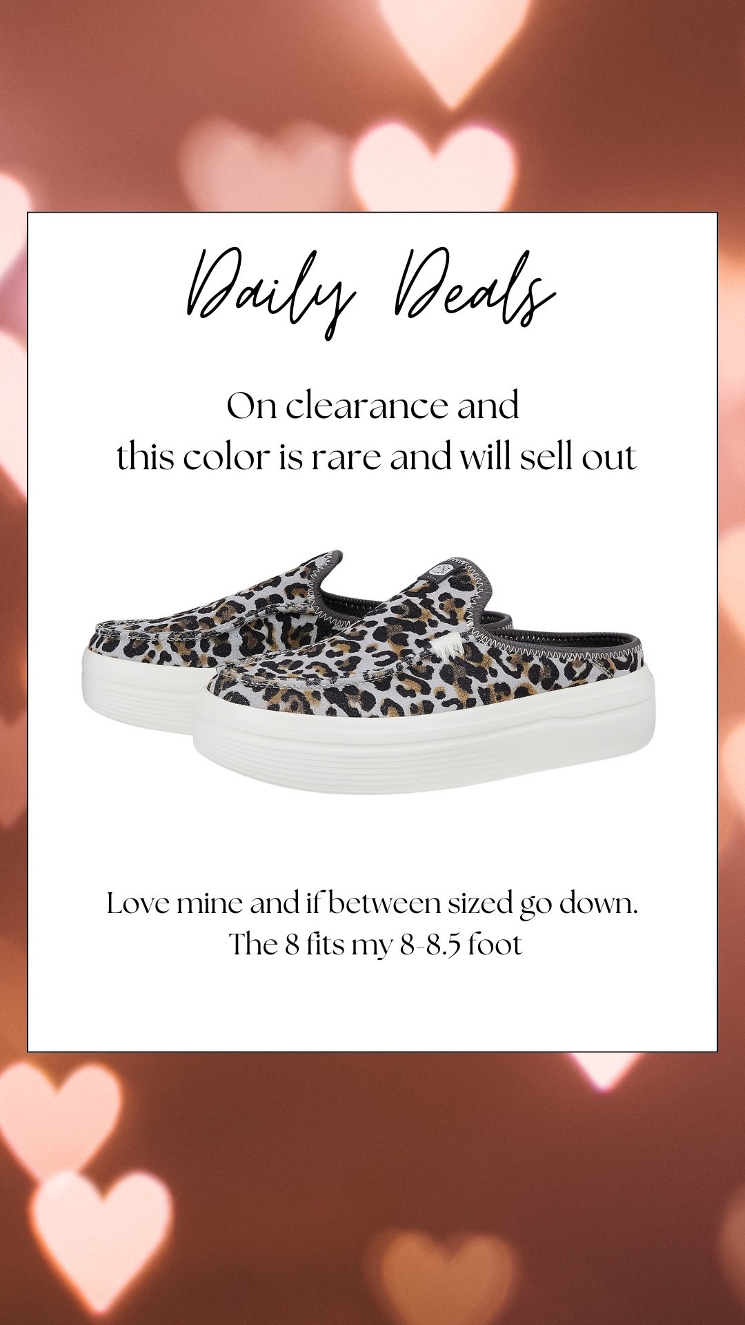 Leopard hey dudes! This color is being discontinued and on clearance.