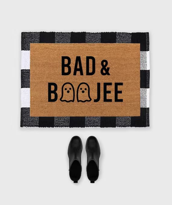 Bad and Boojee,Bad and Boojee Halloween mat,Ghost Doormat,Boo doormat,Ghosts Doormat,Halloween Do... | Etsy (US)