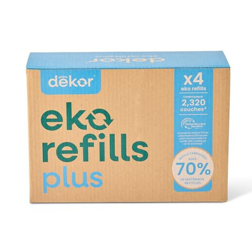 Diaper Dekor Eko Plus Refills, 4 Count | ONLY Eco-Friendly Diaper Pail Refills Made With 70% Recycled Materials | Quicker, Easier & More Cost Effective than Trash Bags | Unscented | Amazon (US)