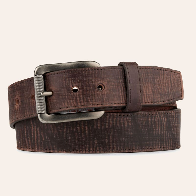 Justin Bent Rail Sanded Brown Bomber Western Belt | Cavender's