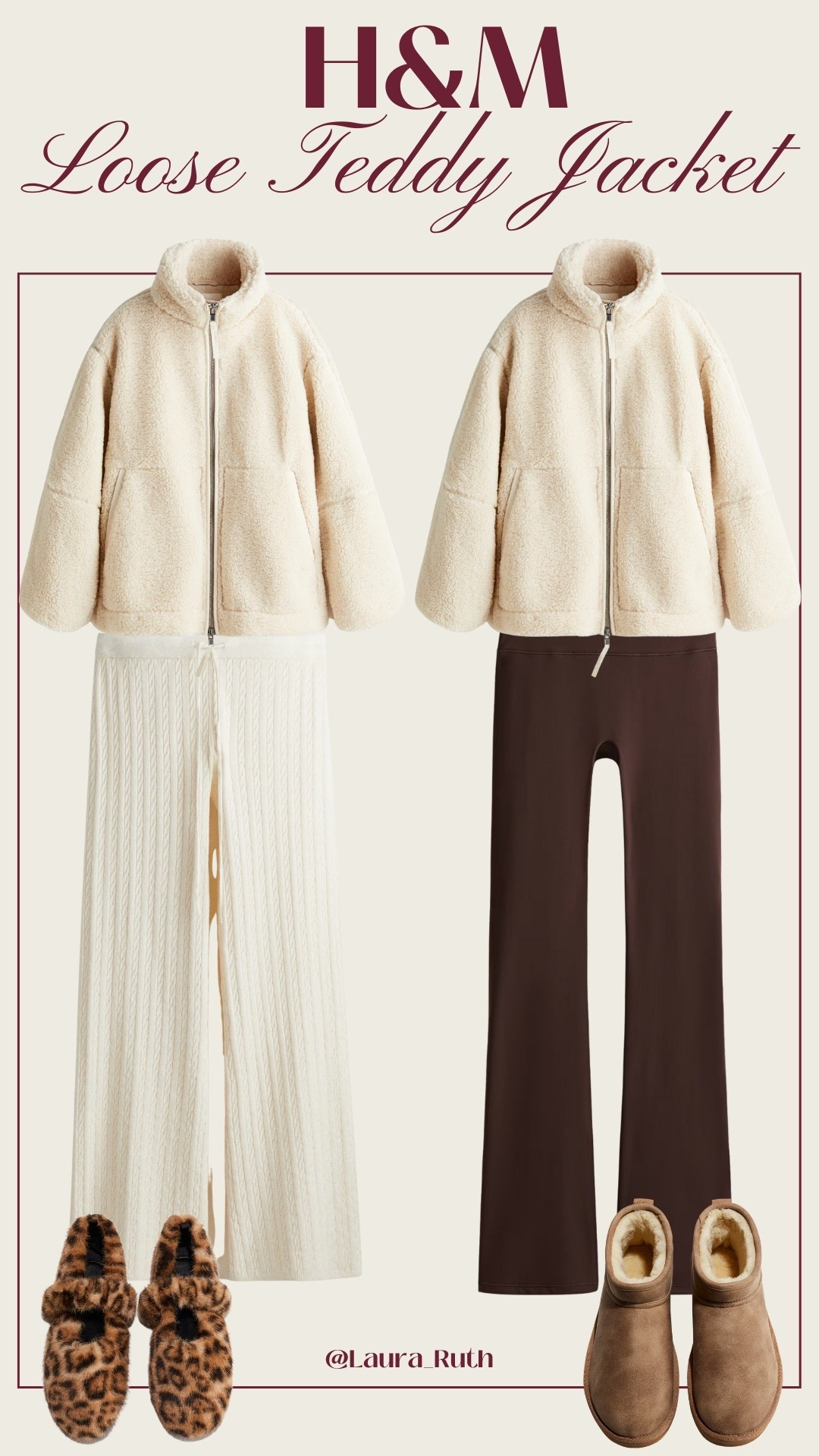 The must have new in H&M Loose Teddy Jacket and your new cosy companion for the colder months styled two ways 🧸🍂 Perfect for coffee runs, errands, and everything in between! 🤎 #LTKAutumn teddy jacket, fleece jacket, h m outfits 

#LTKFindsUnder50 #LTKSeasonal #LTKStyleTip