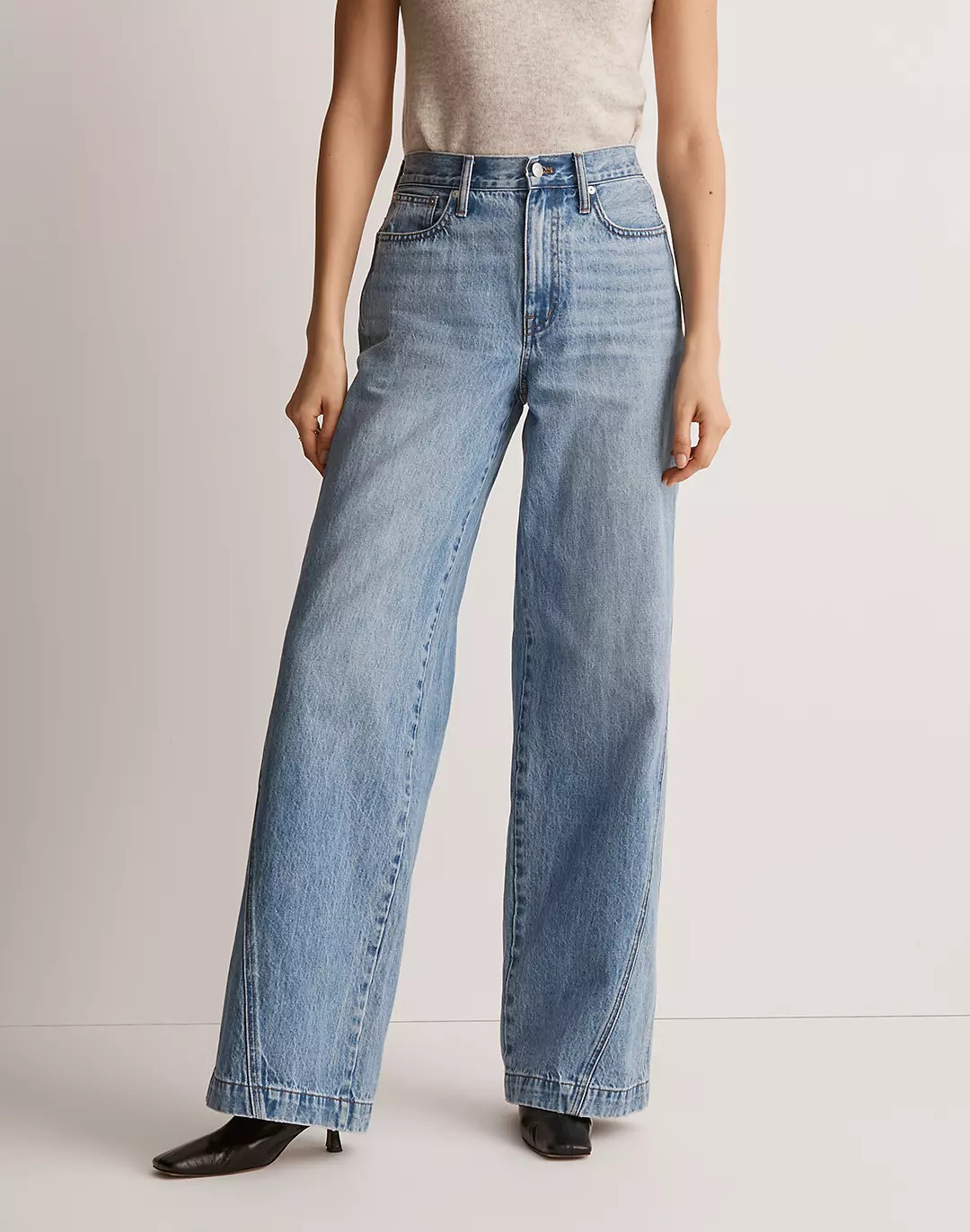 Superwide-Leg Jeans in Parson Wash: Inset Edition | Madewell