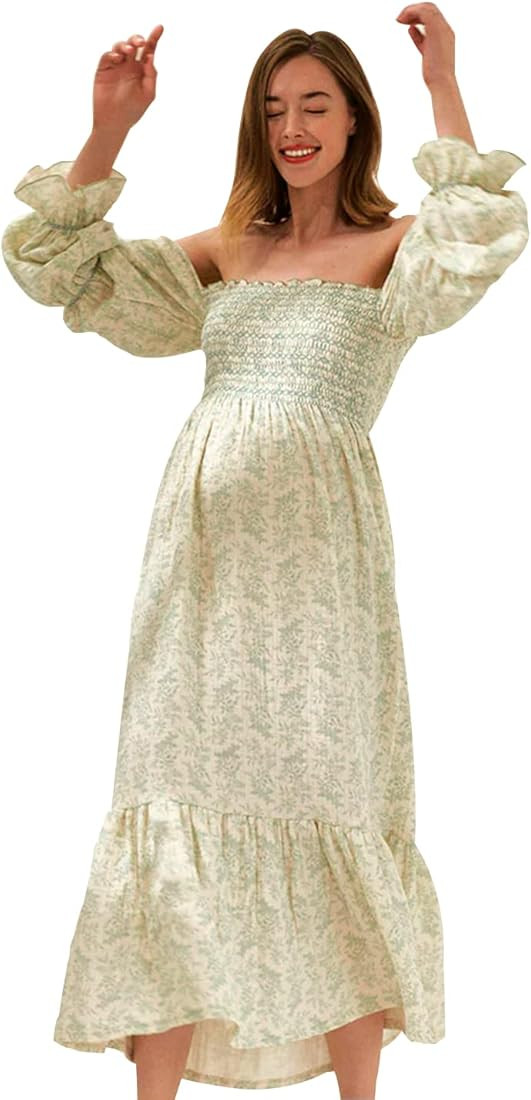 NOTHING FITS BUT Women’s Soft Cotton Muslin Dress, Everyday Stretchable Haru Maternity Gown, Id... | Amazon (US)