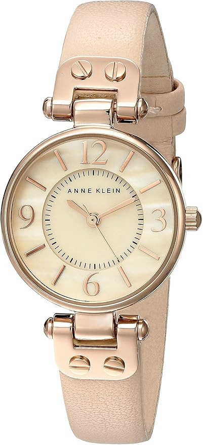 Anne Klein Women's Leather Strap Watch | Amazon (US)