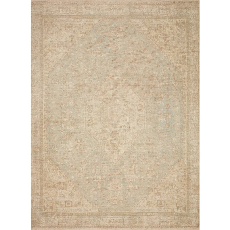 Priya PRY-01 Ocean - Ivory Area Rug | RugStudio.com