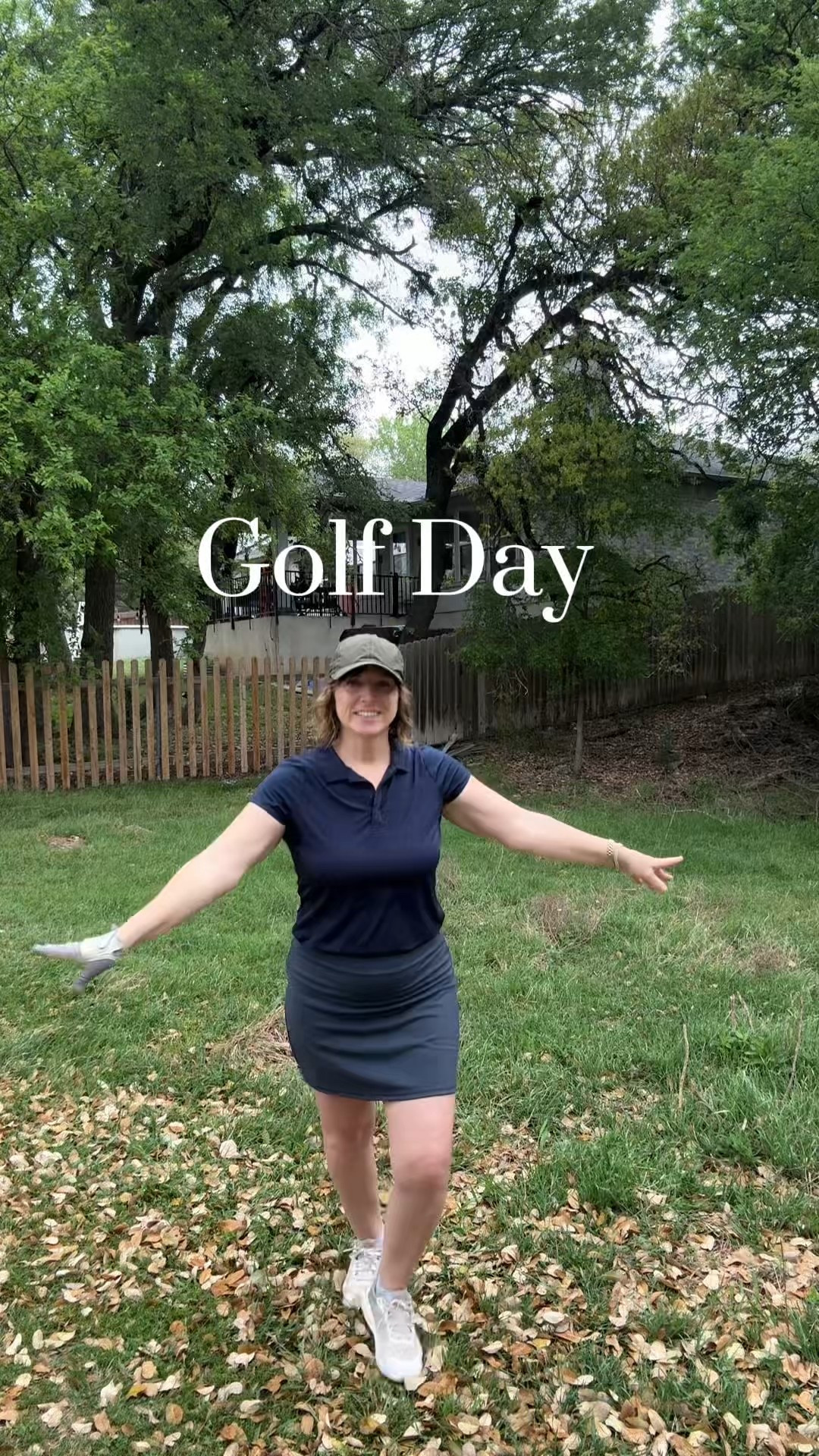 18 holes in the rain and humidity… this ain’t the Masters, but it’s definitely a test of endurance! Left the long sleeve pullover in the bag—too hot for that. Just me, my clubs, and a whole lot of sweat. 
Golf skort size medium 
Golf shirt, size medium 
#golf #18holes

#LTKStyleTip #LTKActive
