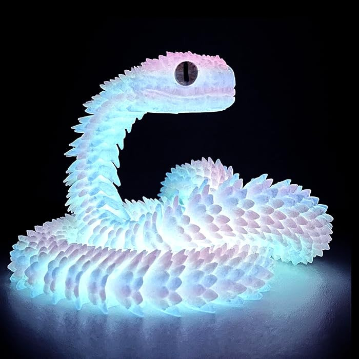 24in 3D Printed Snake Toys, Flexible 3D Printed Animal, Fidget ADHD Snake Toys, Perfect Desk Pet ... | Amazon (US)