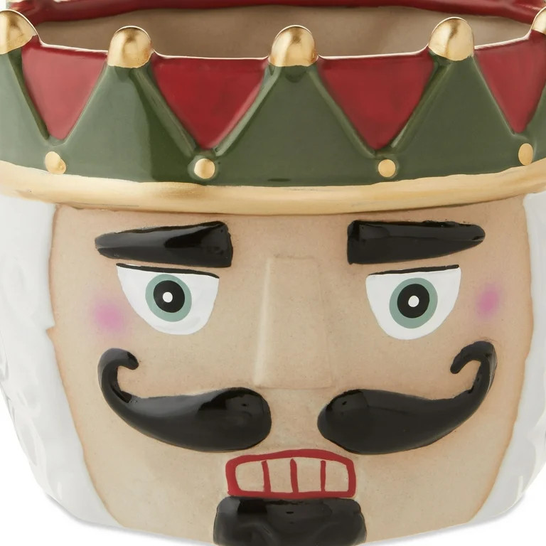 Ceramic Nutcracker Decorative Pot Christmas Decoration, Multicolor, 3.75", by Holiday Time - Walm... | Walmart (US)