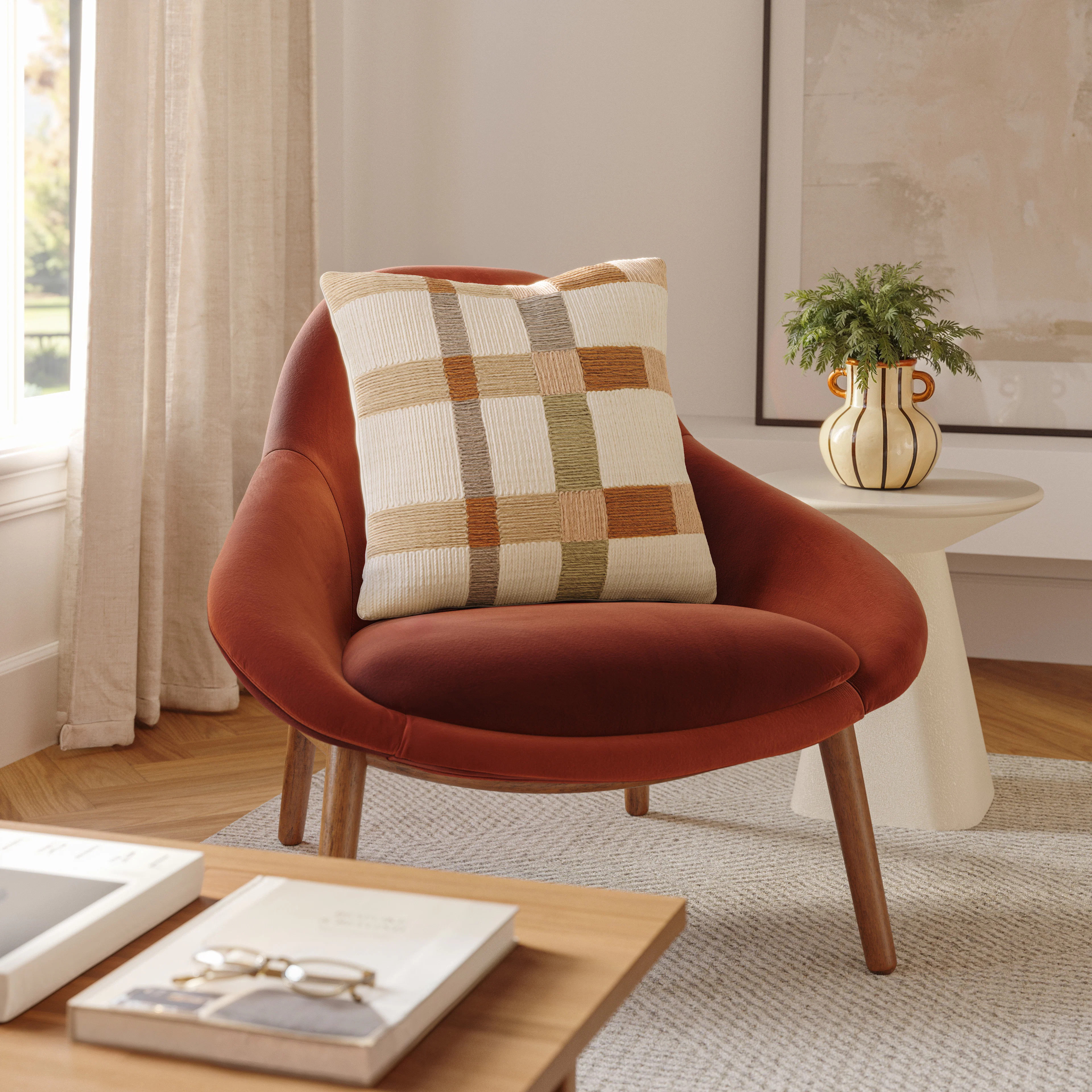 Wren Large Pillow - Ivory Multi | Article