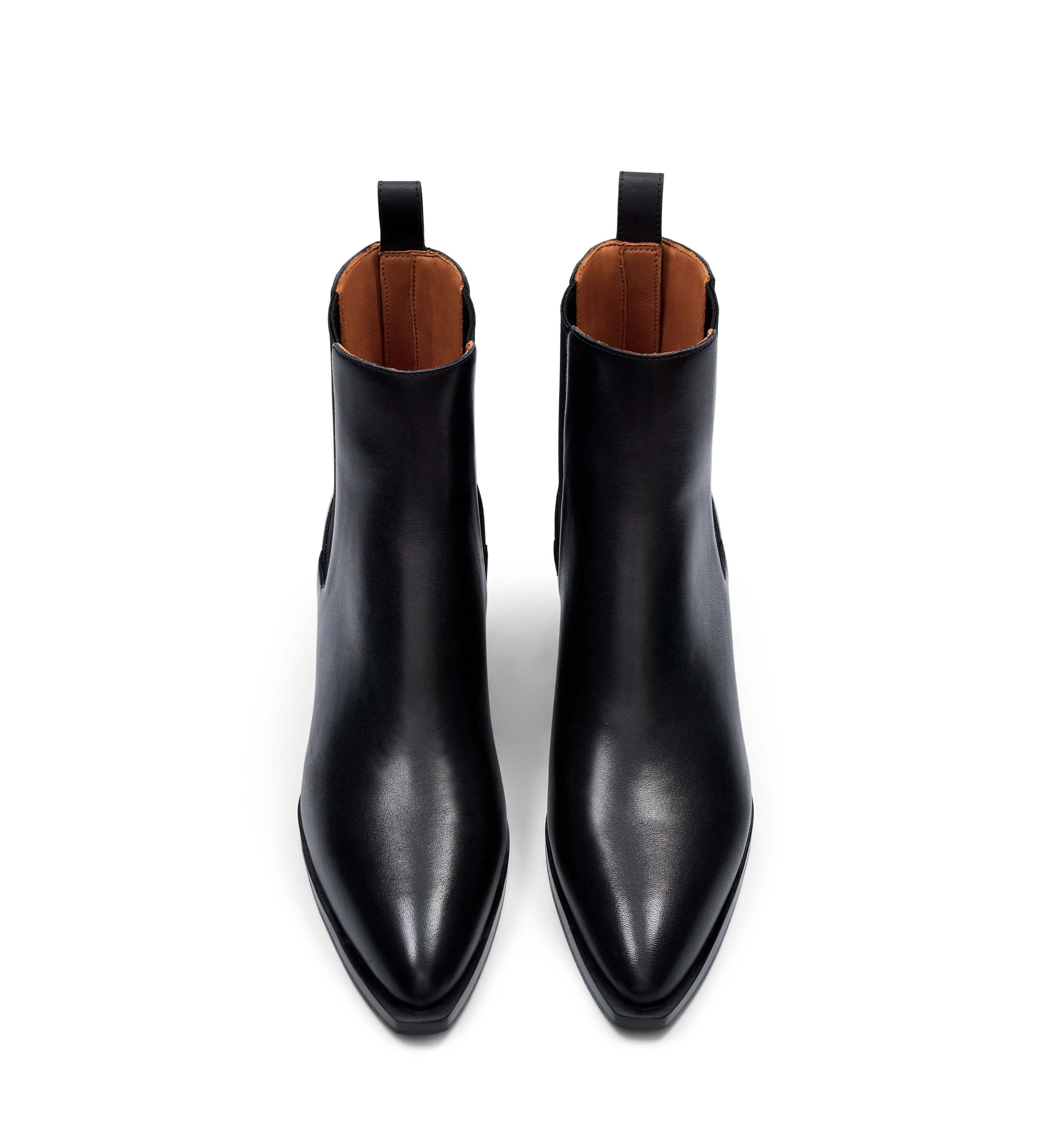 Dodo Black Leather Heeled Boots | Bared Footwear | Bared Footwear