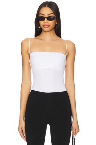 Enza Costa Essential Strappy Tank in White from Revolve.com | Revolve Clothing (Global)