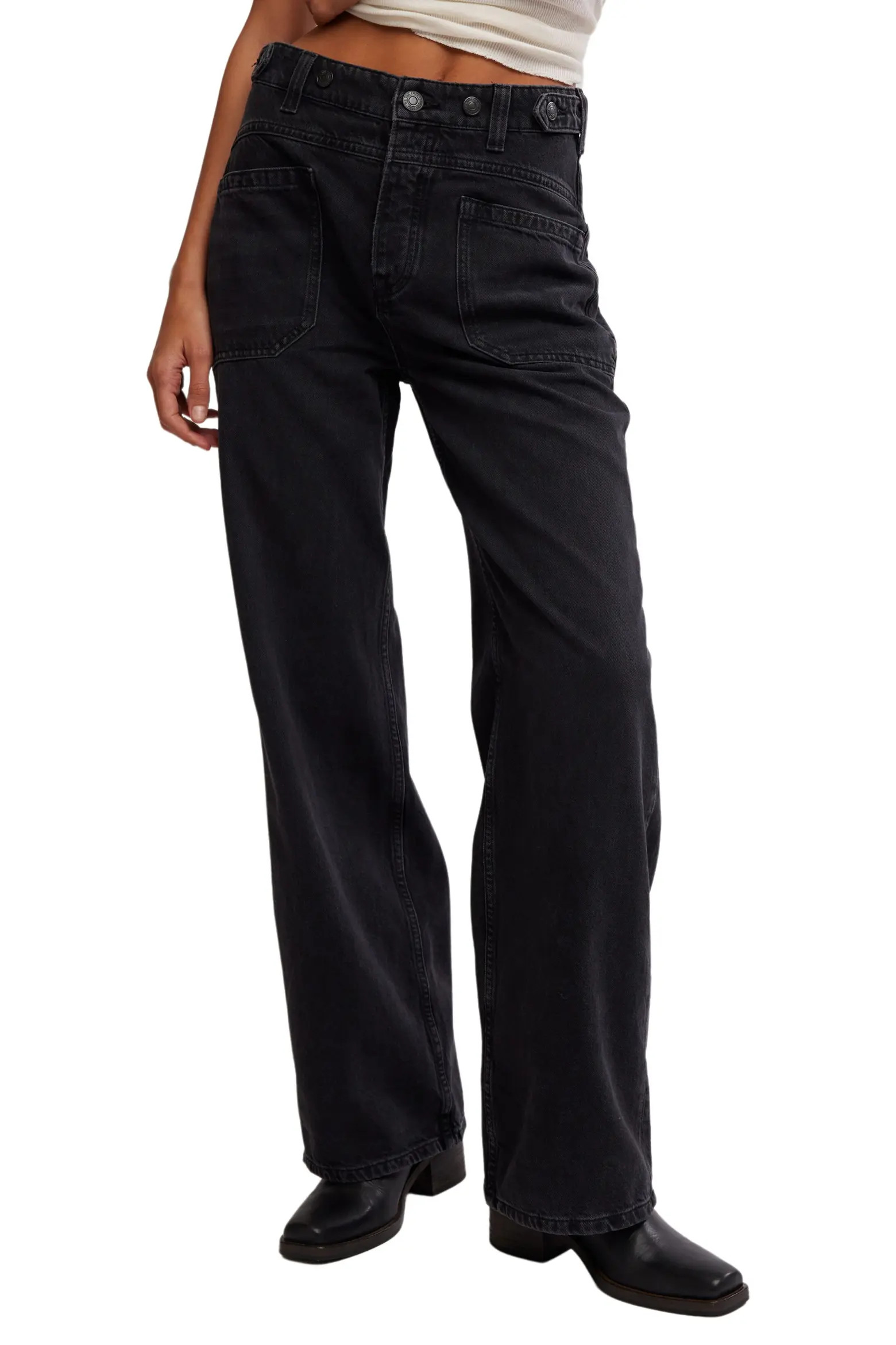 We the Free Palmer Cuffed Baggy Jeans (Women) | Nordstrom | Nordstrom