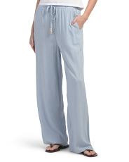 Linen Blend Summer Bead Trousers | TJ Maxx