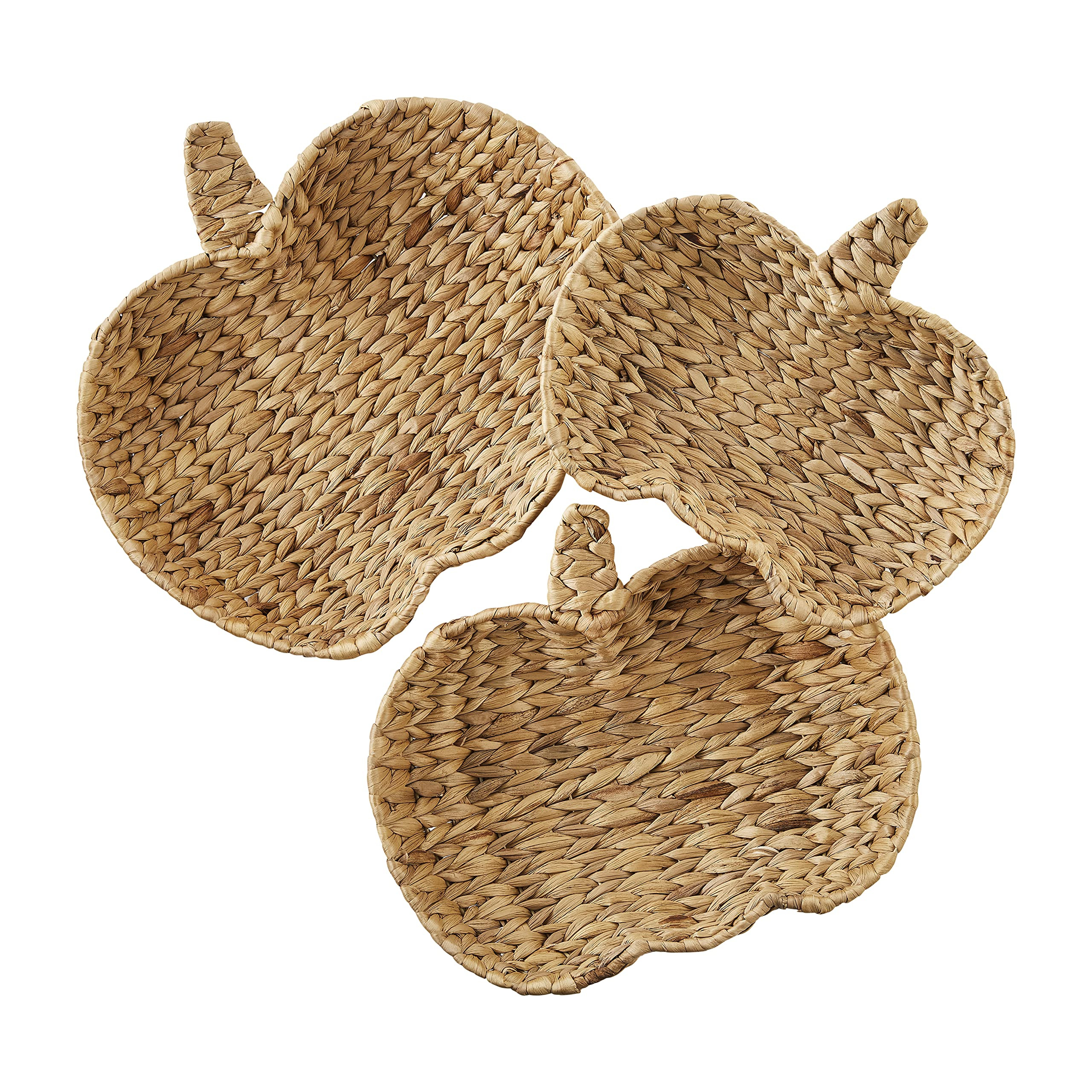 Mud Pie Brown Woven Pumpkin 3 Piece Bowl Set | Amazon (US)