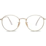 SOJOS Anti Blue Light Glasses Round Eyewear Frames Blue Light Blocking Lens SJ5024 with Gold Frame/A | Amazon (US)