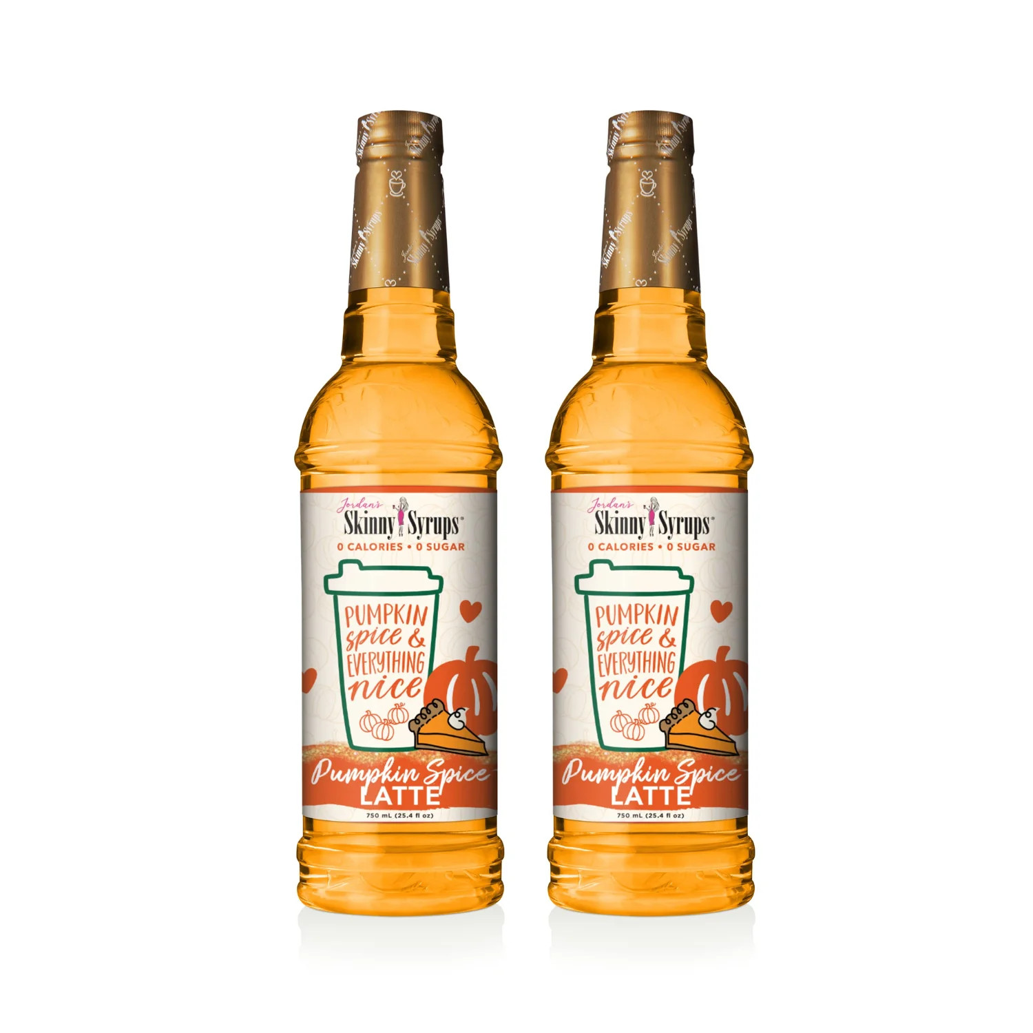 Jordan's Skinny Syrups Pumpkin Spice Latte Coffee Syrup  Sugar-Free 25.4oz - Pack of 2 | Walmart (US)