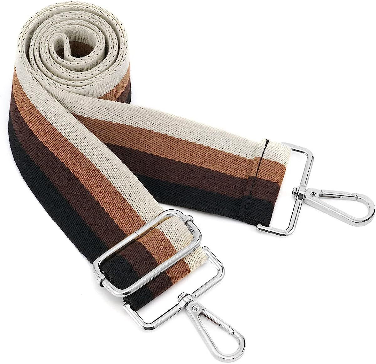 Amazon.com: Silvery Buckles Wide Shoulder Strap Adjustable Replacement Belt Crossbody Canvas Bag ... | Amazon (US)