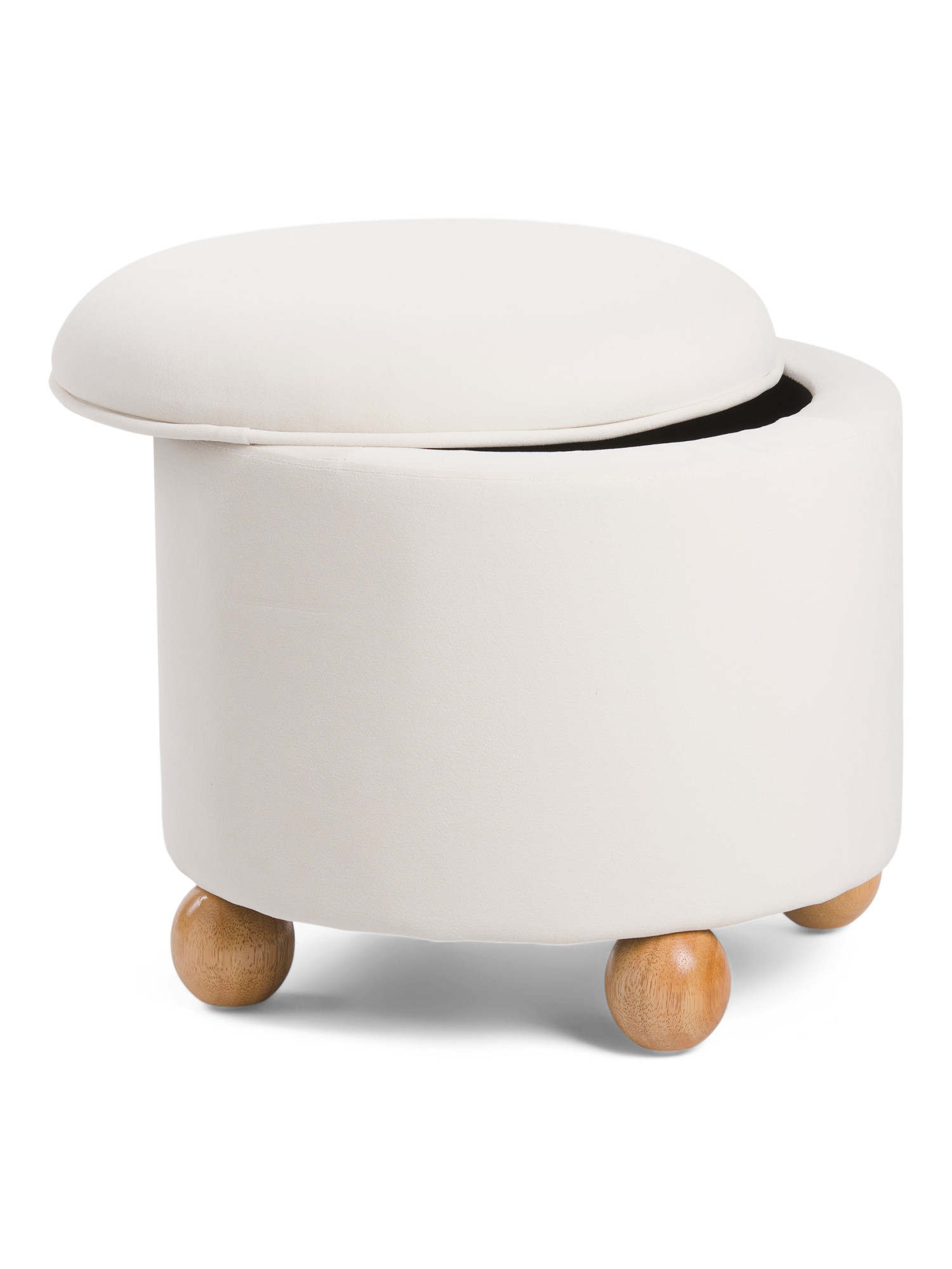 17in Velvet Storage Ottoman | TJ Maxx